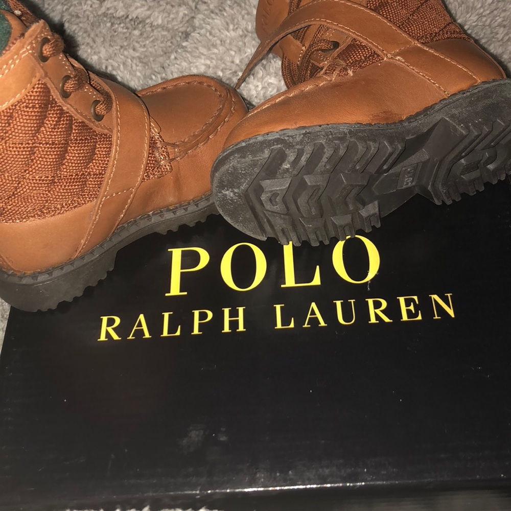 Infant/toddler Polo Boots Tan Size 4